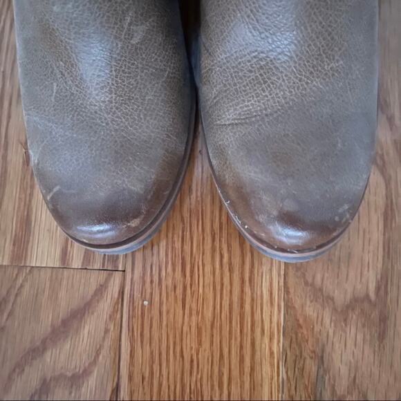 Kork-Ease Roana Womens 7.5 Lace-Up Ankle Booties Slate Leather Boho Chic Neutral - Picture 4 of 9